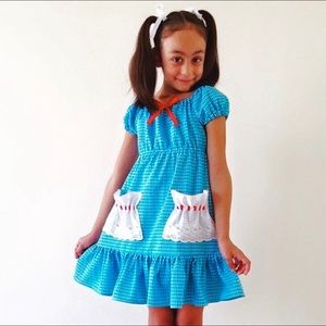 Blue Seersucker Dress